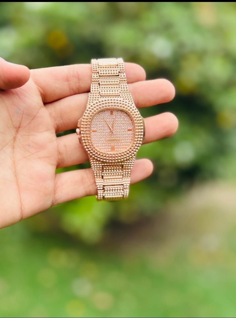 Luxury Gold-Plated Classic Wrist Watch