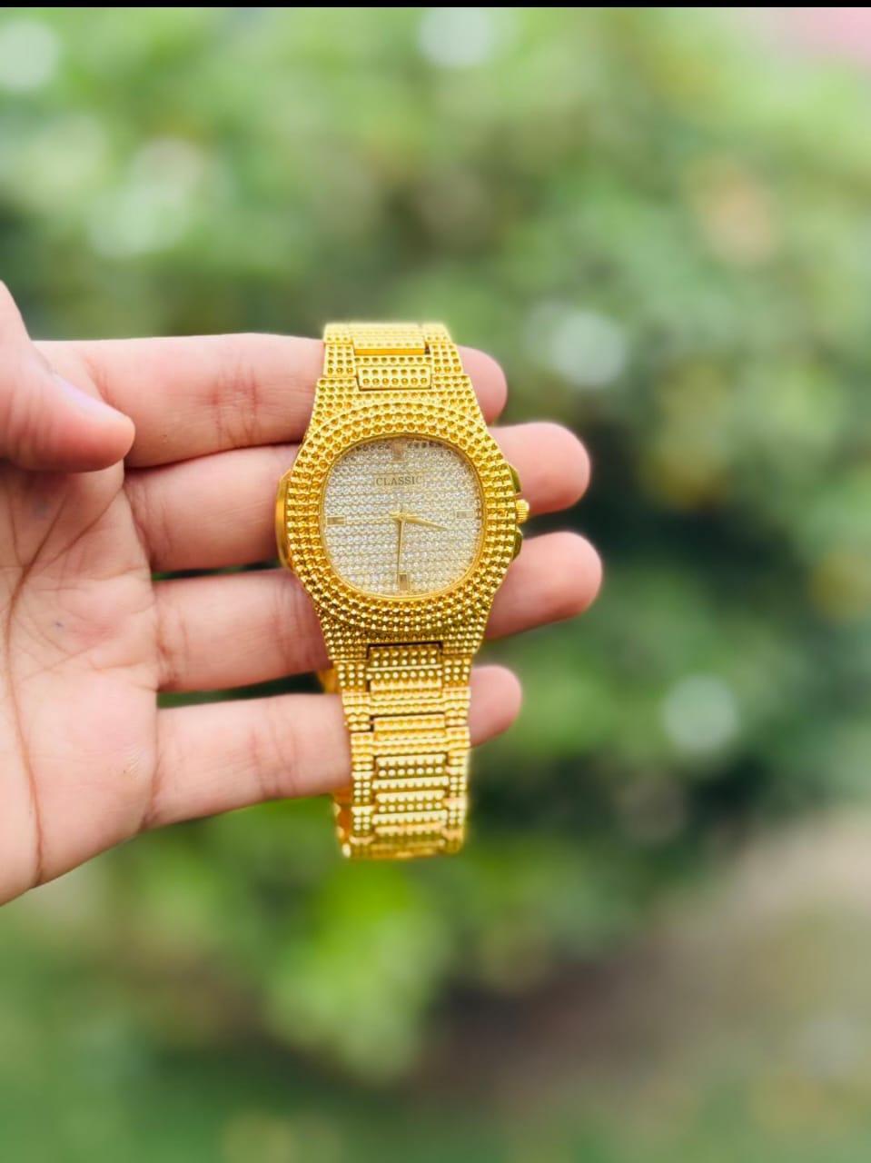 Luxury Gold-Plated Classic Wrist Watch
